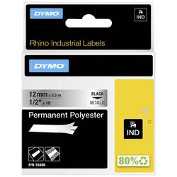 etikety DYMO IND RHINO S0718180 polyester Barva pásky: metalická Barva písma:černá 12 mm 5.5 m