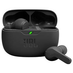 JBL Wave Beam špuntová sluchátka (In Ear) Bez kabelu, Bluetooth® stereo černá Redukce šumu mikrofonu Nabíjecí pouzdro, Indikátor nabití, odolná vůči vodě