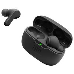 JBL Wave Beam špuntová sluchátka (In Ear) Bez kabelu, Bluetooth® stereo černá Redukce šumu mikrofonu Nabíjecí pouzdro, Indikátor nabití, odolná vůči vodě