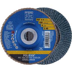 PFERD TOOLS 67764100 PFC 100 Z 40 PSF STEELOX/16,0 vějířovitý brusný kotouč Průměr 100 mm Ø otvoru 16 mm Zrnitost 40 nerezová ocel, ocel 10 ks