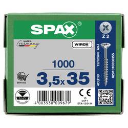 SPAX 0291010350355 šroub ze zápustnou hlavou 3.5 mm 35 mm křížová drážka Pozidriv ocel 1000 ks
