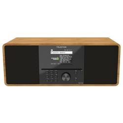 Telestar TOP 300 Holz 5701300 rádio CD, internetové, DAB+, FM, USB, Wi-Fi, internet, DAB+, CD, Bluetooth, AUX, vč. dálkového ovládání, dřevo