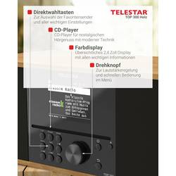 Telestar TOP 300 Holz 5701300 rádio CD, internetové, DAB+, FM, USB, Wi-Fi, internet, DAB+, CD, Bluetooth, AUX, vč. dálkového ovládání, dřevo