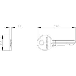 Siemens 3SU19500FN800AA0 3SU1950-0FN80-0AA0 klíč 1 ks