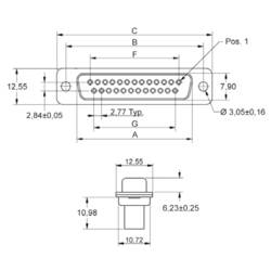 encitech DBC50-SS 2101-0190-15 D-SUB zásuvková lišta 180 ° Pólů: 50 krimpované 1 ks Tray