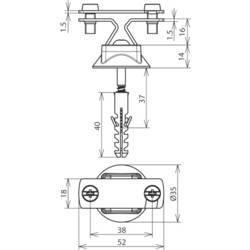 DEHN 274230 FBH ZS 30 KS KD8X40 V2A Držák na kabely 1 ks