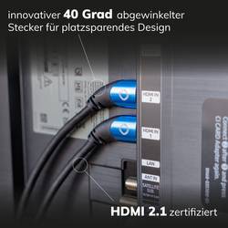 Oehlbach HDMI kabel Zástrčka HDMI-A, Zástrčka HDMI-A 1.50 m černá D1C42531 8K UHD, třížilový stíněný HDMI kabel