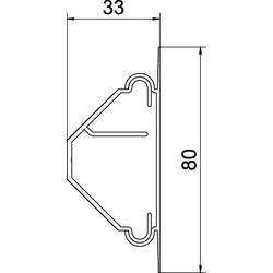 OBO Bettermann 6131164 kabelová lišta (d x š x v) 2000 x 80 x 50 mm 1 ks bílá