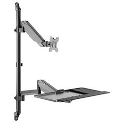 My Wall držák na zeď pro monitor HL64L 1 Displej: (s) 43,2 cm (17) - 81,3 cm (32) černá nastavitelná výška, naklápěcí, nakláněcí, odkládací místo na klávesnici