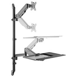 My Wall držák na zeď pro monitor HL64L 1 Displej: (s) 43,2 cm (17) - 81,3 cm (32) černá nastavitelná výška, naklápěcí, nakláněcí, odkládací místo na klávesnici