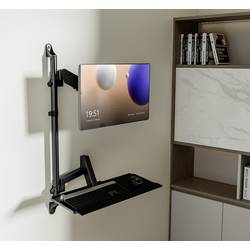 My Wall držák na zeď pro monitor HL64L 1 Displej: (s) 43,2 cm (17) - 81,3 cm (32) černá nastavitelná výška, naklápěcí, nakláněcí, odkládací místo na klávesnici