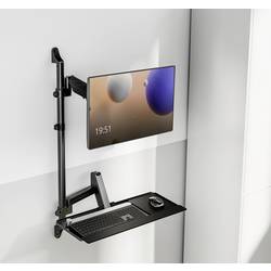 My Wall držák na zeď pro monitor HL64L 1 Displej: (s) 43,2 cm (17) - 81,3 cm (32) černá nastavitelná výška, naklápěcí, nakláněcí, odkládací místo na klávesnici