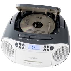 Reflexion RCR2260GR RCR2260GR rádio s CD, FM, AUX, CD, kazeta, šedobílá