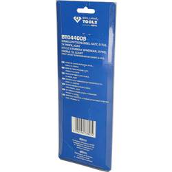 Brilliant Tools BT044009 sada klíčů T 10, T 15, T 20, T 25, T 27, T 30, T 40, T 45, T 50 9dílná
