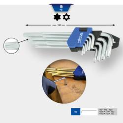 Brilliant Tools BT044009 sada klíčů T 10, T 15, T 20, T 25, T 27, T 30, T 40, T 45, T 50 9dílná