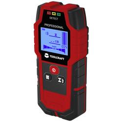 TOOLCRAFT detektor TO-9627699 Detekční hloubka (max.) 12 m Druh materiálu dřeva, železných kovů, neželezných kovů, kabely vedoucí napětí