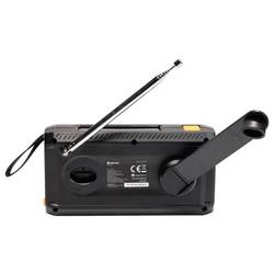 Denver SCD-2033 111111400000 Nouzové rádio, DAB+, FM, USB, s USB nabíječkou, Ruční klika, s akumulátorem, Funkce powerbanky, černá