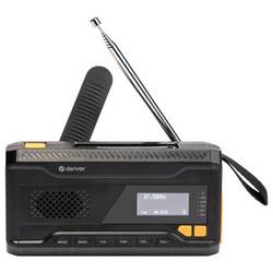Denver SCD-2033 111111400000 Nouzové rádio, DAB+, FM, USB, s USB nabíječkou, Ruční klika, s akumulátorem, Funkce powerbanky, černá