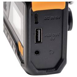 Denver SCD-2033 111111400000 Nouzové rádio, DAB+, FM, USB, s USB nabíječkou, Ruční klika, s akumulátorem, Funkce powerbanky, černá