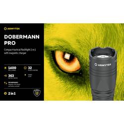 ArmyTek Dobermann Pro Warm LED kapesní svítilna, napájeno akumulátorem, 1400 lm, 114 g