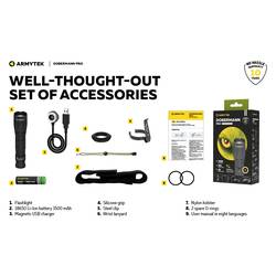 ArmyTek Dobermann Pro Warm LED kapesní svítilna, napájeno akumulátorem, 1400 lm, 114 g