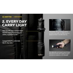 ArmyTek Dobermann Pro Warm LED kapesní svítilna, napájeno akumulátorem, 1400 lm, 114 g