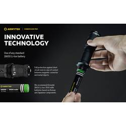 ArmyTek Dobermann Pro Warm LED kapesní svítilna, napájeno akumulátorem, 1400 lm, 114 g
