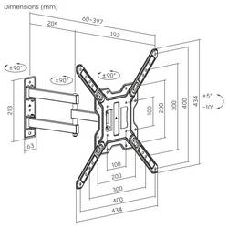My Wall HEG6L TV držák na zeď 58,4 cm (23) - 165,1 cm (65) nakláněcí, naklápěcí