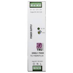 TRU COMPONENTS TC-13807980 síťový zdroj na DIN lištu 24 V/DC 3.2 A 76.8 W Počet výstupů:1 x Obsah 1 ks