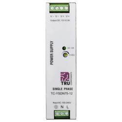 TRU COMPONENTS TC-13804588 síťový zdroj na DIN lištu 12 V/DC 6.3 A 75.6 W Počet výstupů:1 x Obsah 1 ks