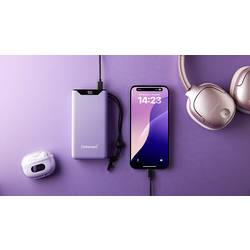 Intenso Intenso Power Bank F20000 purple powerbanka Li-Pol, 20000 mAh, Quick Charge 3.0, Power Delivery 3.0, PPS, USB-C®, USB-A, fialová, Indikátor stavu
