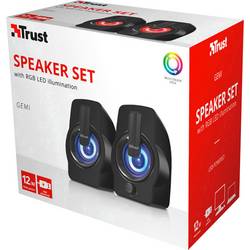 Trust Gemi RGB 2.0 2.0 PC reproduktory kabelový 12 W černá