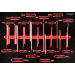 KS Tools 811.1018 sada klíčů 2 mm, 2.5 mm, 3 mm, 4 mm, 5 mm, 6 mm, 7 mm, 8 mm, 10 mm T 8, T 10, T 15, T 20, T 25, T 27, T 30, T 40, T 50 18dílná