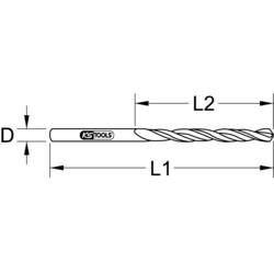 KS Tools 3303056 330.3056 HSS-G-Co 5 sada spirálových vrtáku do kovu 5.6 mm 10 ks