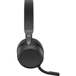 Jabra Evolve2 75 Headset otevřená (On Ear) Bluetooth®, kabelová stereo černá Redukce šumu mikrofonu regulace hlasitosti, Vypnutí zvuku mikrofonu, Indikátor