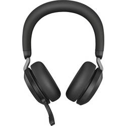 Jabra Evolve2 75 Headset otevřená (On Ear) Bluetooth®, kabelová stereo černá Redukce šumu mikrofonu regulace hlasitosti, Vypnutí zvuku mikrofonu, Indikátor