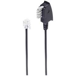 Shiverpeaks telefonní kabel [1x telefonní zástrčka TAE-N - 1x RJ11 zástrčka 6p2c] 3 m černá