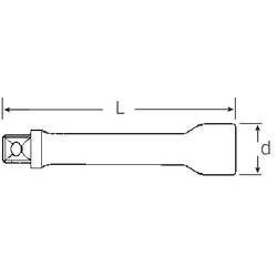 Stahlwille 427/10 12010003 prodlužovací nástavec pro nástrčné klíče Pohon (šroubovák) 3/8 240 mm 1 ks