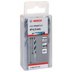 Bosch Accessories 2608577210 2608577210 HSS kovový spirálový vrták 4.2 mm Celková délka 75 mm leštěný DIN 338 válcová stopka 10 ks