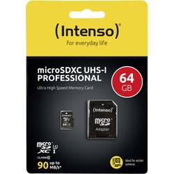 Intenso Professional paměťová karta microSDXC 64 GB Class 10, UHS-I vč. SD adaptéru
