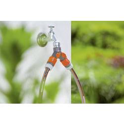 GARDENA 00940-20 plast 2cestný rozdělovač rychlospojka, 33,3 mm (G1) s regulačním ventilem