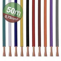 Quadrios 22CW005 Sortiment lanek, 1 x 0.75 mm², bílá, modrá, hnědá, oranžová, zelená, žlutá, šedá, fialová, černá, červená, 1 sada