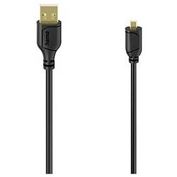 Hama USB kabel USB 2.0 USB-A zástrčka, USB Mini-B zástrčka 0.75 m pozlacené kontakty 00074263