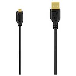 Hama USB kabel USB 2.0 USB-A zástrčka, USB Mini-B zástrčka 0.75 m pozlacené kontakty 00074263