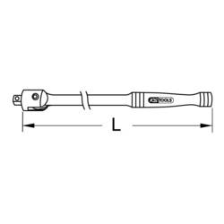 1/2 kloubová nástrčná rukojeť CHROMEplus, 460 mm KS Tools 918.1297