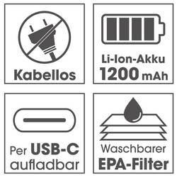 CleanMaxx 15439 akumulátorový vysavač, 3.7 V