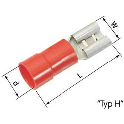 LAPP 63101040 faston zásuvka Šířka zástrčky: 4.8 mm Tloušťka konektoru: 0.8 mm 180 ° částečná izolace červená 100 ks