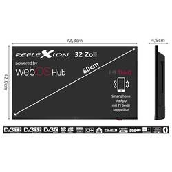Reflexion LDDX32iBT_B LCD TV, 80 cm 32 palec, E (A - G), DVB-T2, DVB-C, DVB-S2, Full HD, Smart TV, WLAN, DVD-Player, CI+, černá