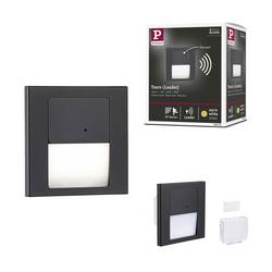 Paulmann 80004 Tsaro eckig 80x36mm 1W 80lm 230V 2700K Nástěnné vestavné svítidlo, LED, 1 W, černá (matná)