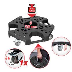 KS Tools 160.0670 kolečková plošina na pneumatiky (Ø x v) 720 mm x 155 mm